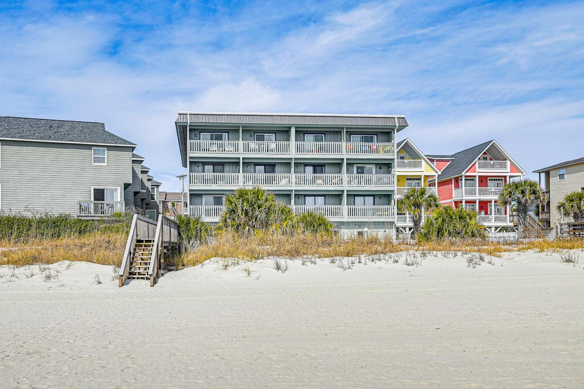 On-The-Beach Escape Oceanfront In Surfside! Myrtle Beach Dış mekan fotoğraf
